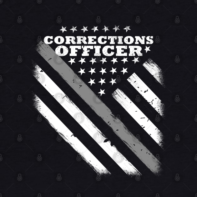 Corrections Officer Flag - Thin Silver Line American Flag by bluelinemotivation